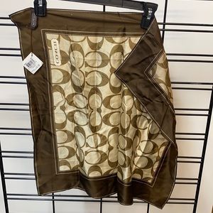 Coach mahogany scarf NWT